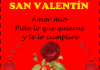 carta con mensaje para san valentin